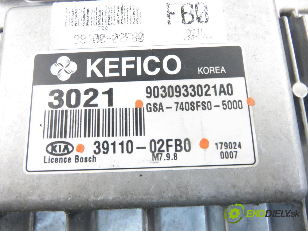 KIA PICANTO (BA) HB 2008 46,00 1.0 12V 63 - G4HE 999,00 Riadiaca jednotka Motor 3911002FB0 ; GSA740SFS05000