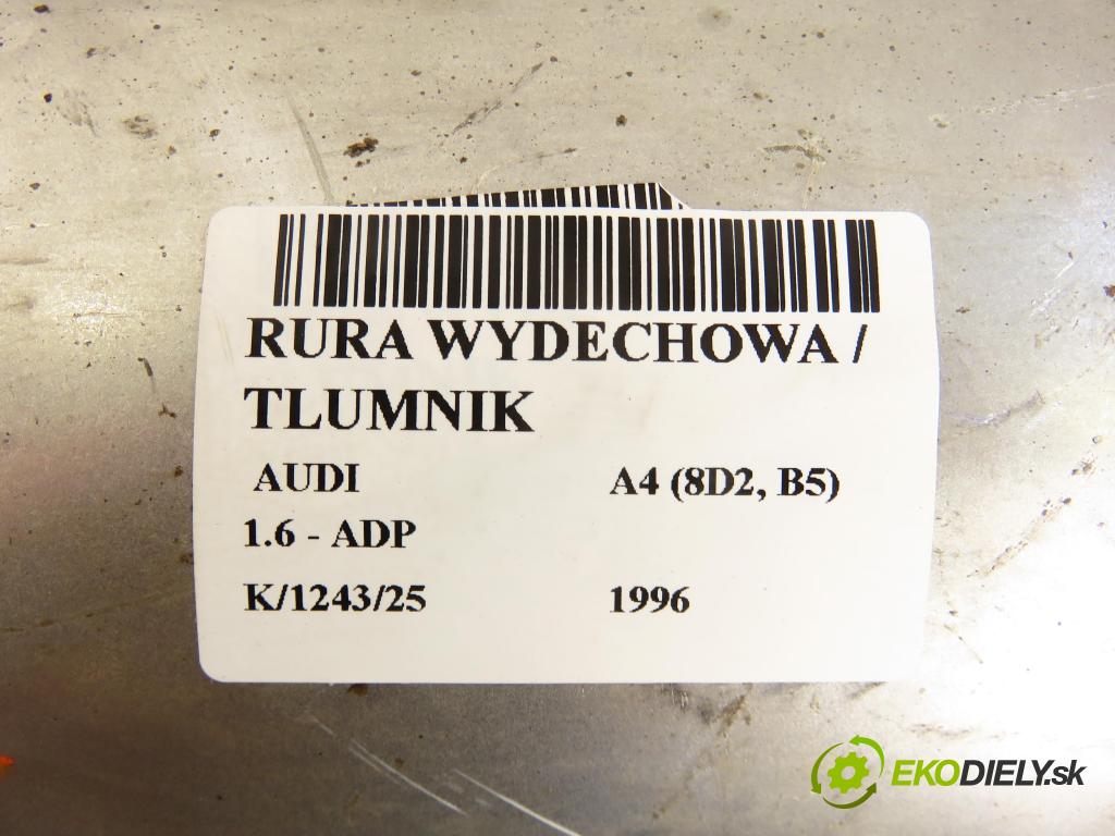 AUDI A4 (8D2, B5) SEDAN 1996 74,00 1.6 8V 100 - ADP 1595,00 Rúra VYČERPAT: / TLUMIČ STŘEDNÍ