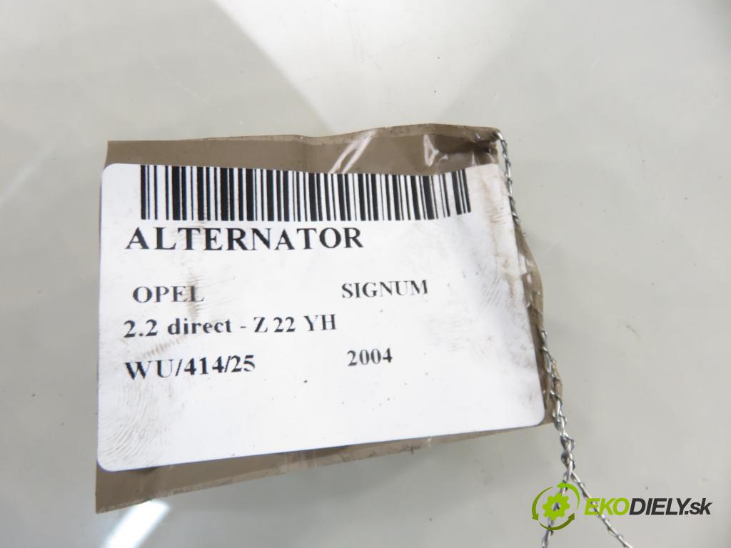 OPEL SIGNUM HB 2004 114,00 2.2 direct - Z 22 YH 2198,00 Alternátor 13129850YT ; 0124425004 (Alternátor)