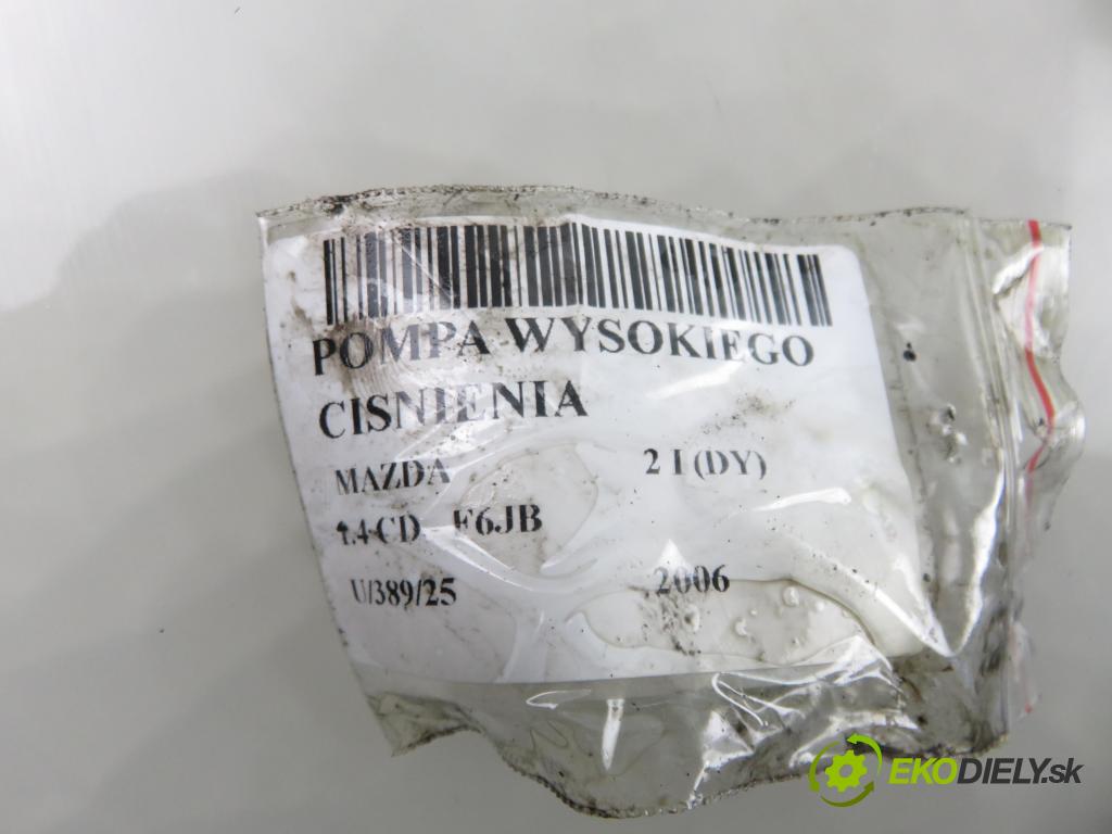 MAZDA 2 (DY) HB 2006 50,00 1.4 CD - F6JB 1399,00 pumpa vysokého TLAK: 5WS40008 ; A2C20000727 ; 9658176080