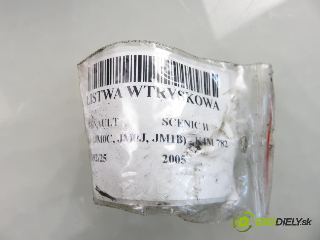 RENAULT SCENIC II (JM0/1_) MINIVAN 2005 83,00 1.6 (JM0C, JM0J, JM1B) - K4M 782 1598,00 Lišta vstrekovacia 8200135504 ; H132259 ; ITGM60 (Vstrekovacia lišta)