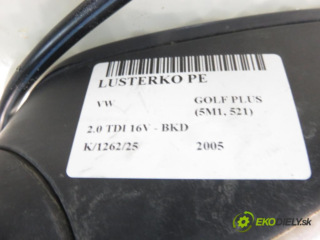 VW GOLF PLUS (5M1, 521) MINIVAN 2005 103,00 2.0 TDI 16V - BKD 1968,00 zpětné zrcátko 