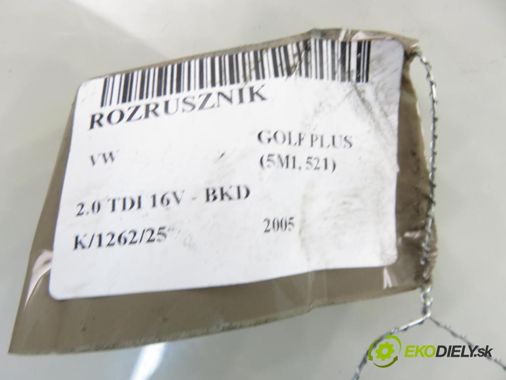VW GOLF PLUS (5M1, 521) MINIVAN 2005 103,00 2.0 TDI 16V - BKD 1968,00 Štartér 02M911023N (Štartér)
