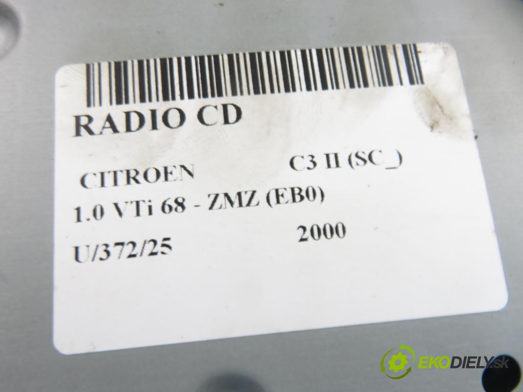 CITROEN C3 II (SC_) HB 2000 50,00 1.0 VTi 68 - ZMZ (EB0) 999,00 RADIO CD 98053736