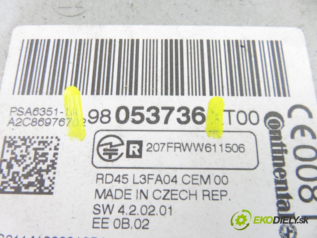 CITROEN C3 II (SC_) HB 2000 50,00 1.0 VTi 68 - ZMZ (EB0) 999,00 RADIO CD 98053736