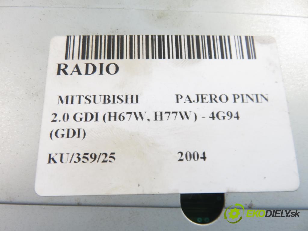 MITSUBISHI PAJERO PININ (H6_W, H7_W) SUV 2004 95,00 2.0 GDI 1999,00 RADIO CD MR337279
