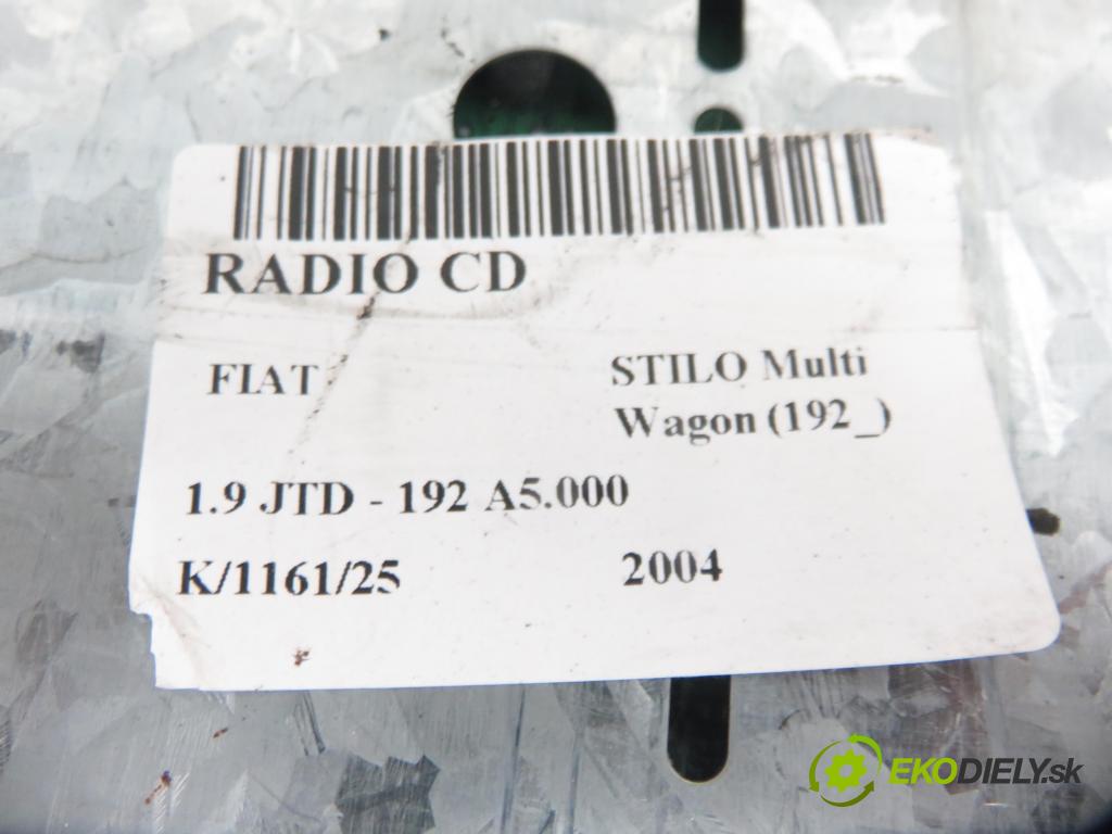 FIAT STILO Multi Wagon (192_) KOMBI 2004 103,00 1.9 JTD 16V 140 - 192 A5.000 1910,00 RADIO CD 735374218