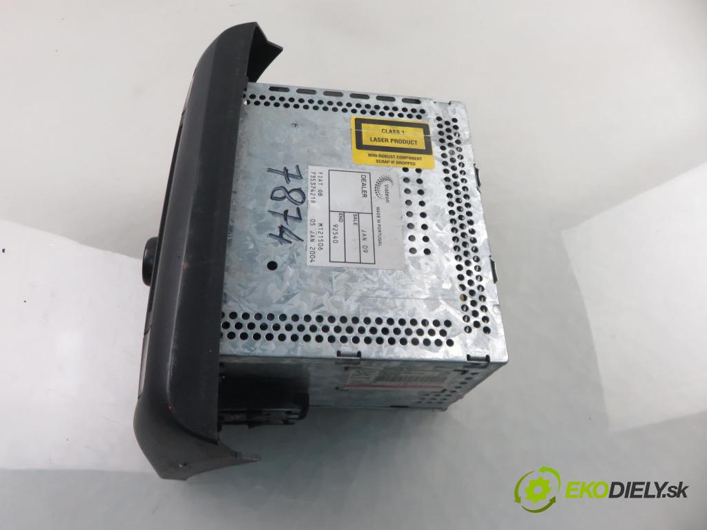 FIAT STILO Multi Wagon (192_) KOMBI 2004 103,00 1.9 JTD 16V 140 - 192 A5.000 1910,00 RADIO CD 735374218