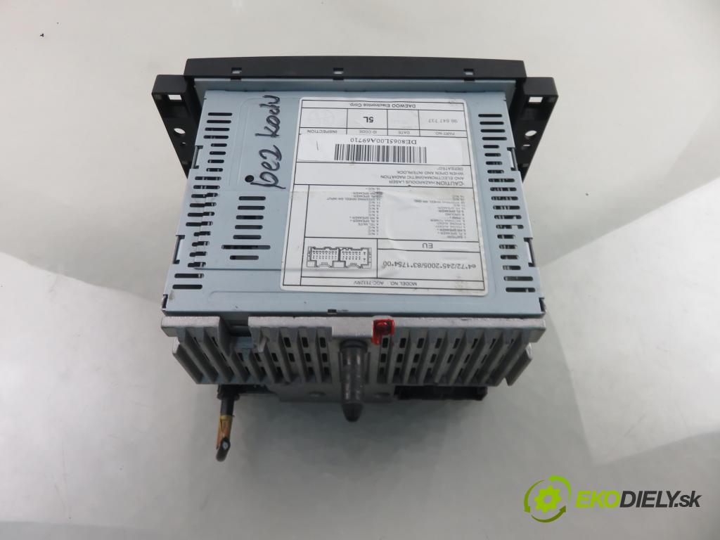 CHEVROLET AVEO / KALOS liftback (T250, T255) HB 2008 74,00 1.4 - 101  F14D4 1399,00 RADIO AGC7112RV