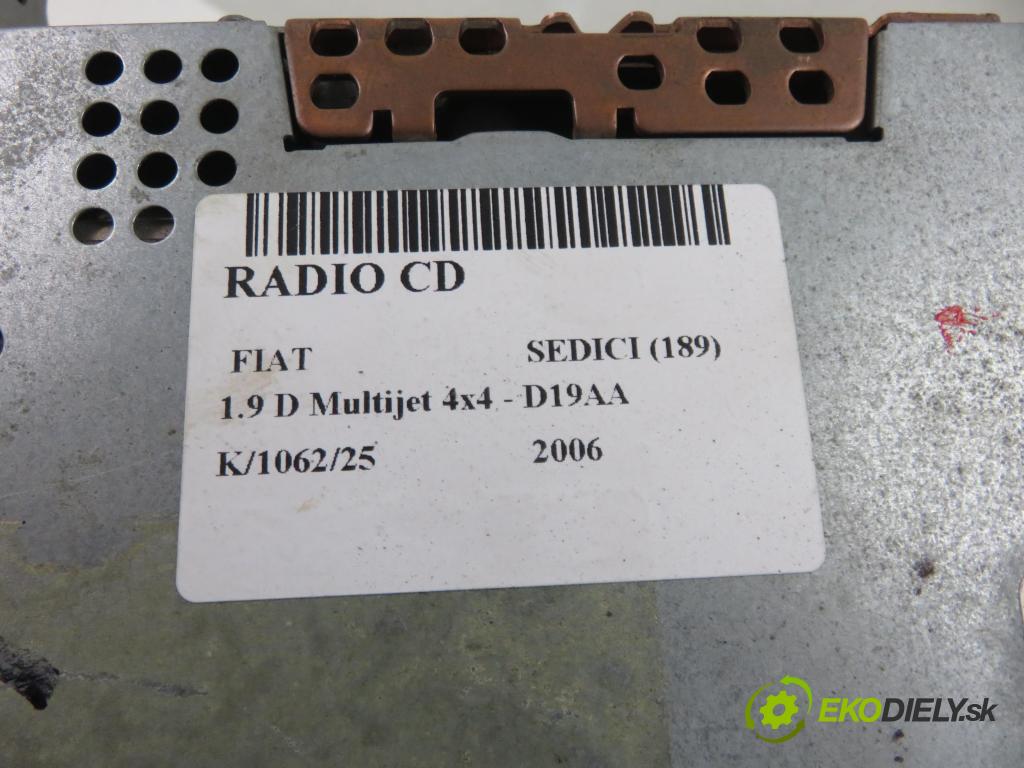 FIAT SEDICI (189_) CROSSOVER 2006 88,00 1.9 D Multijet 120 4x4 - D19AA 1910,00 RADIO CD 16130002