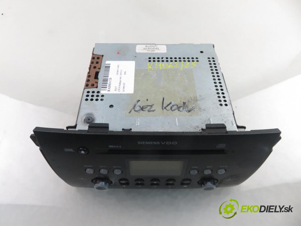 FIAT SEDICI (189_) CROSSOVER 2006 88,00 1.9 D Multijet 120 4x4 - D19AA 1910,00 RADIO CD 16130002