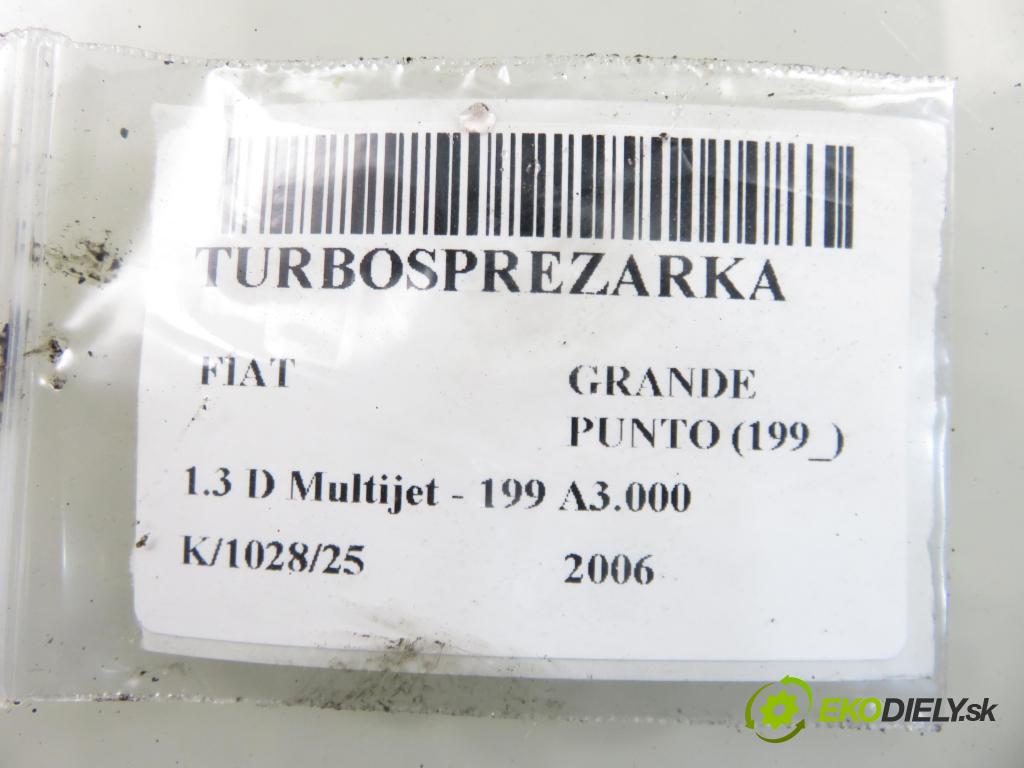 FIAT GRANDE PUNTO (199_) HB 2006 66,00 1.3 D Multijet 90 - 199 A3.000 1248,00 RYCHLONABÍJEČKA: 55198317 ; 54359700014 (Kompletní turbodmychadlo)