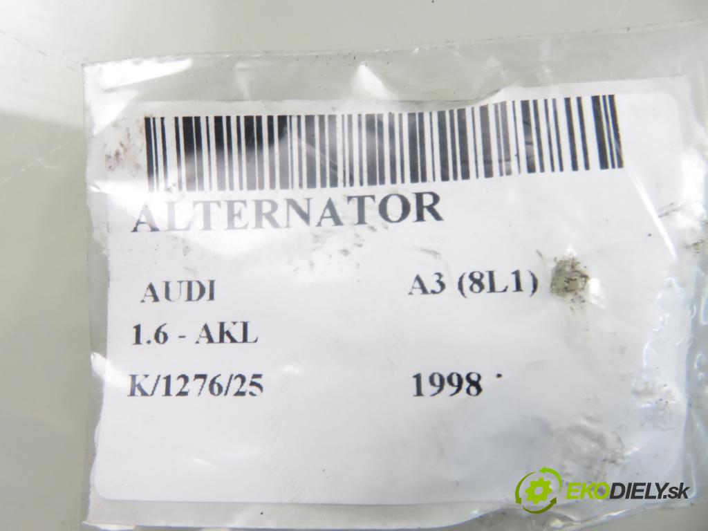 AUDI A3 (8L1) HB 1998 74,00 1.6 - AKL 1595,00 Alternátor 0986040940 ; 0123320034 (Alternátor)