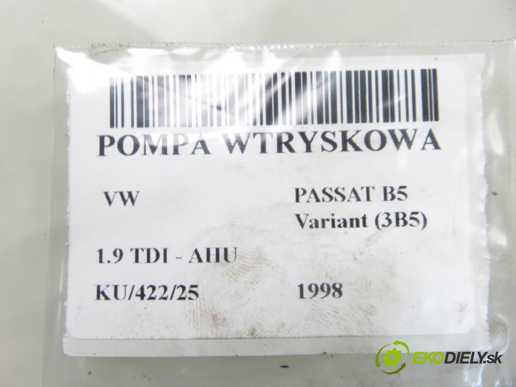 VW PASSAT B5 Variant (3B5) KOMBI 1998 66,00 1.9 TDI 90 - AHU 1896,00 Pumpa vstrekovacia 028130115A ; 0460404985 (Vstrekovacie čerpadlo)