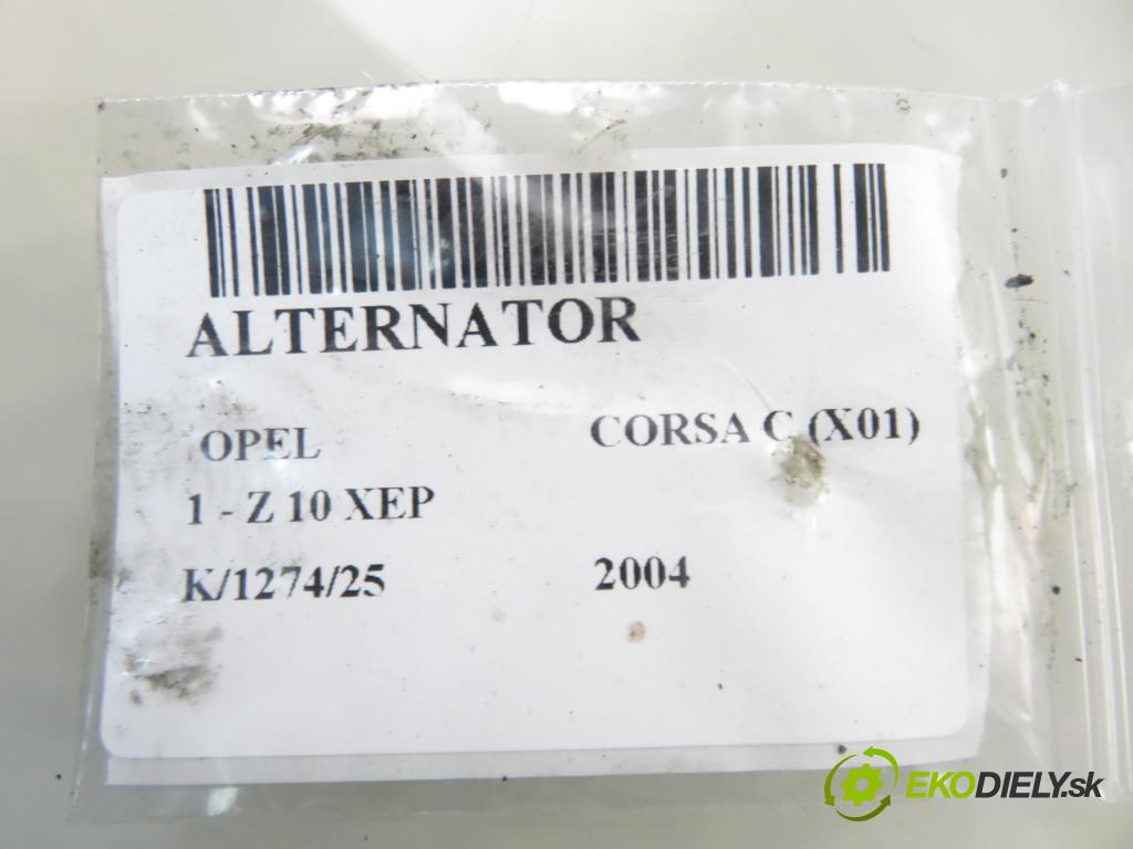 OPEL CORSA C (X01) HB 2004 44,00 1 - Z 10 XEP 998,00 Alternátor 24437119 ; 24437119XK ; 0124225041 (Alternátor)