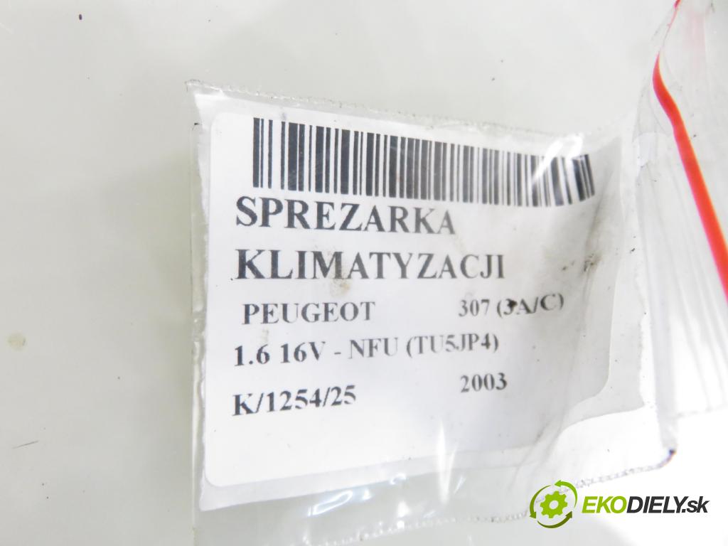 PEUGEOT 307 (3A/C) HB 2003 80,00 1.6 16V - NFU (TU5JP4) 1587,00 KOMPRESOR: klimatizácie  (Kompresor klimatizácie)