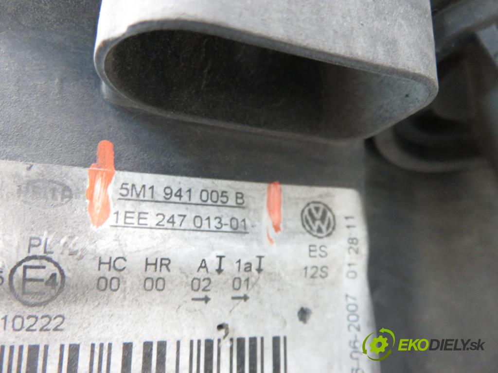 VW GOLF PLUS (5M1, 521) MINIVAN 2005 103,00 2.0 TDI 16V - BKD 1968,00 Svetlo LP 5M1941005B