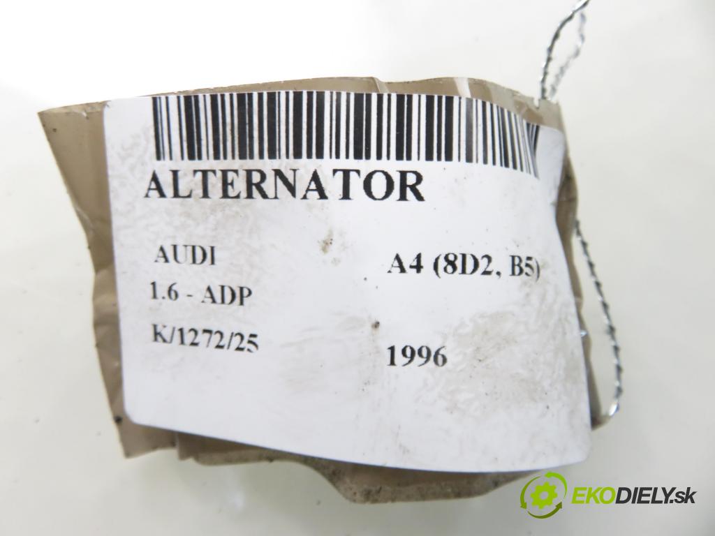 AUDI A4 (8D2, B5) SEDAN 1996 74,00 1.6 8V 100 - ADP 1595,00 Alternátor 0123310022 ; 058903016 (Alternátor)