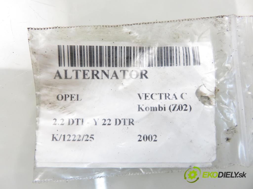 OPEL VECTRA C Kombi (Z02) KOMBI 2002 92,00 2.2 DTI - Y 22 DTR 2172,00 Alternátor 0124525030 ; 13108596 (Alternátor)