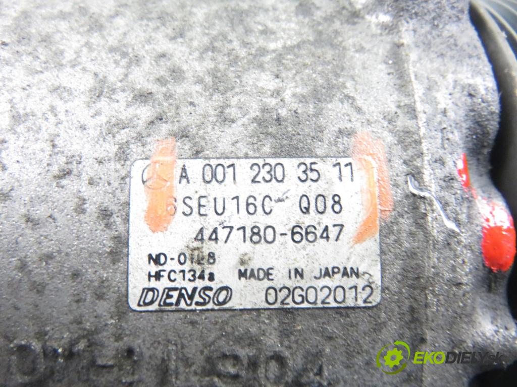 MERCEDES-BENZ KLASA A (W169) MINIVAN 2005 70,00 A 160 (169.031, 169.331) - M 266.920 1498,00 KOMPRESOR: klimatizácie A0012303511 (Kompresor klimatizácie)