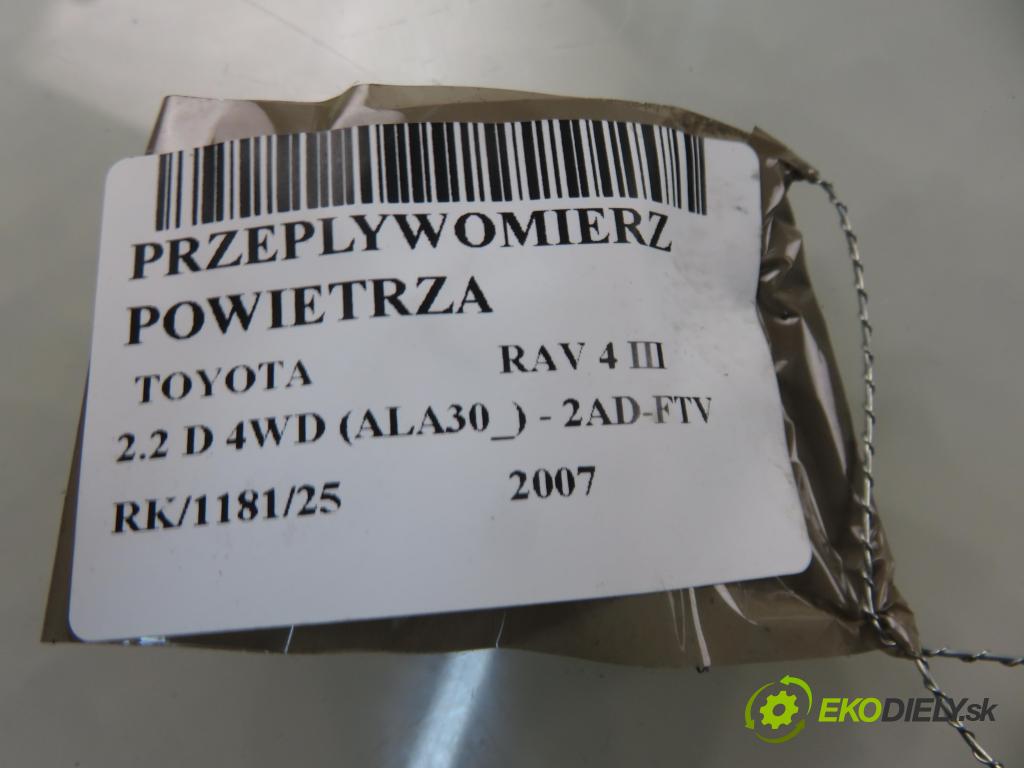 TOYOTA RAV 4 III (_A3_) SUV 2007 100,00 2.2 D 4WD (ALA30_) 136 - 2AD-FTV 2231,00 váha vzduchu vzduchu 2220430010 ; 1974002110
