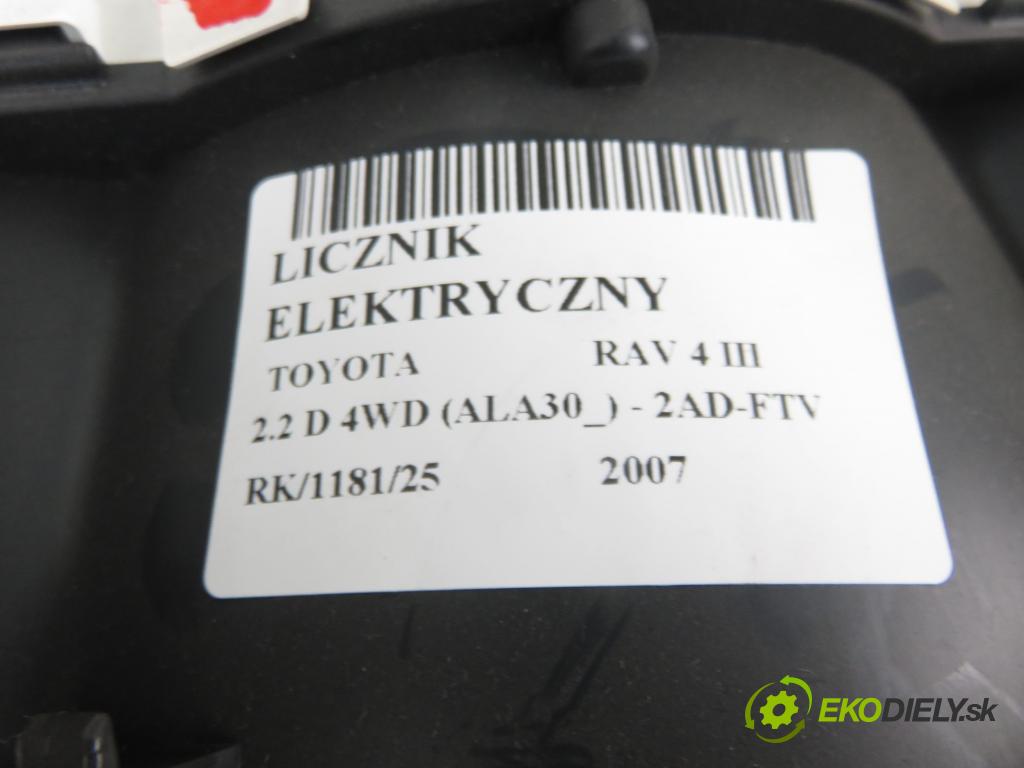 TOYOTA RAV 4 III (_A3_) SUV 2007 100,00 2.2 D 4WD (ALA30_) 136 - 2AD-FTV 2231,00 prístrojovka elektrický 8380042D03 ; 2574403330