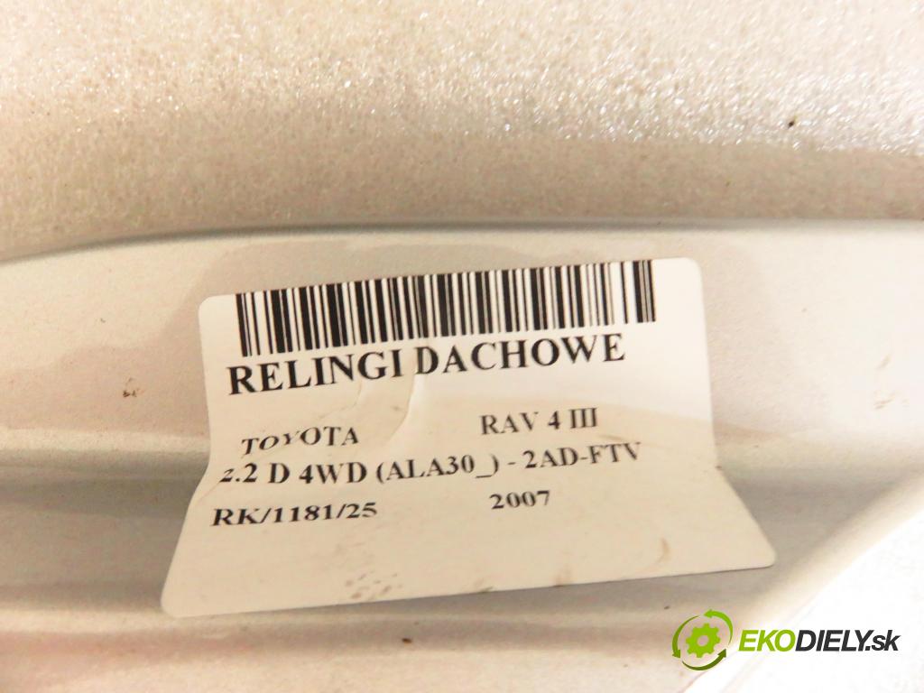 TOYOTA RAV 4 III (_A3_) SUV 2007 100,00 2.2 D 4WD (ALA30_) 136 - 2AD-FTV 2231,00 zábradlí: STŘECHA