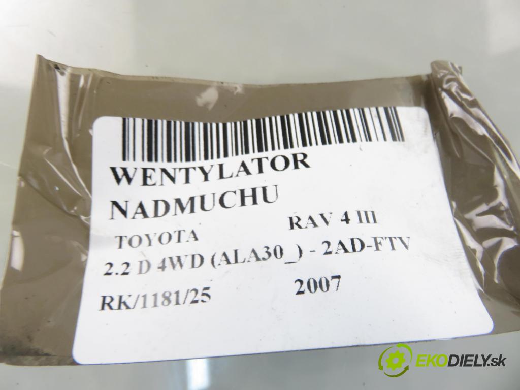 TOYOTA RAV 4 III (_A3_) SUV 2007 100,00 2.2 D 4WD (ALA30_) 136 - 2AD-FTV 2231,00 ventilátor větráku 2727008044