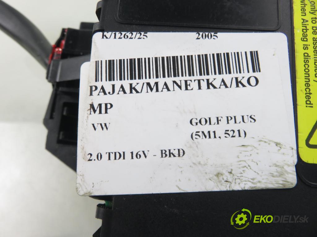 VW GOLF PLUS (5M1, 521) MINIVAN 2005 103,00 2.0 TDI 16V - BKD 1968,00 PAKA/ŘAZENÍ/SADA: 1K0953503AM ; 1K0953549F ; 1K0959653C