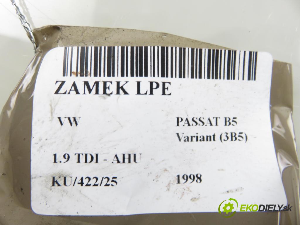 VW PASSAT B5 Variant (3B5) KOMBI 1998 66,00 1.9 TDI 90 - AHU 1896,00 zámok 3B1837015A