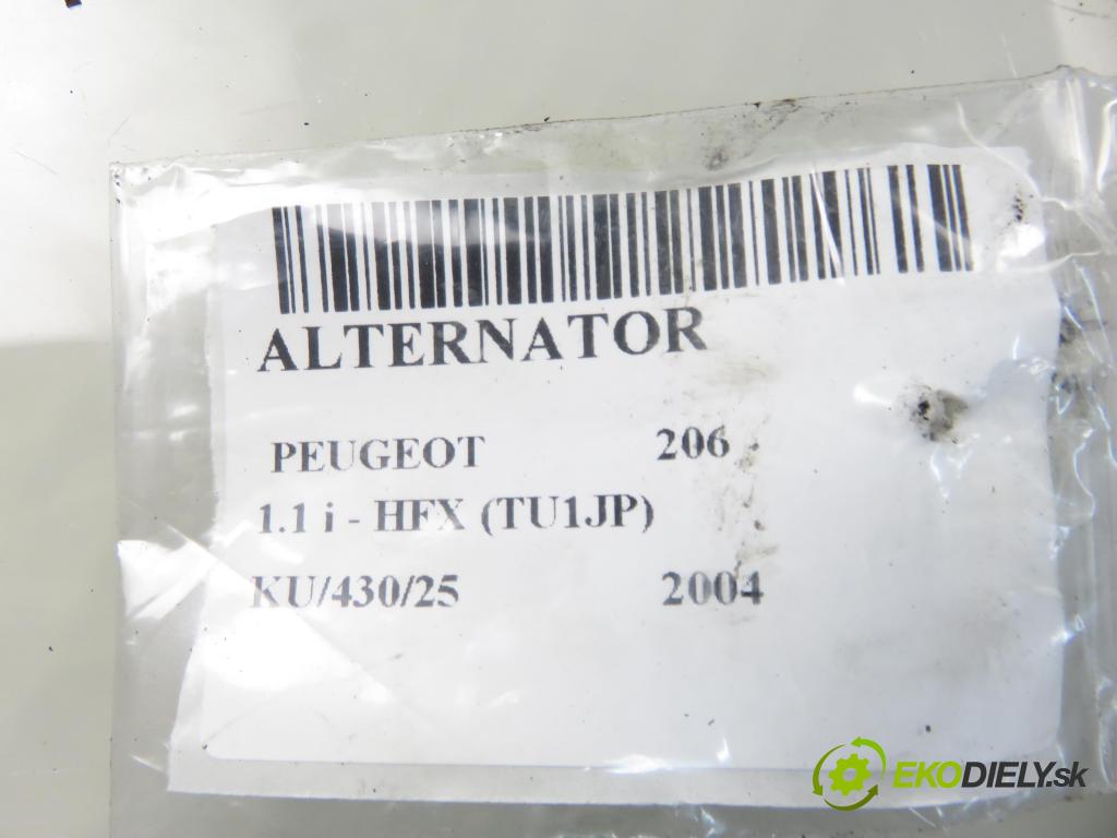 PEUGEOT 206 liftback (2A/C) HB 2004 440,00 1.1 i - HFX (TU1JP) 1124,00 Alternátor 9641398480 ; 63321733 (Alternátor)
