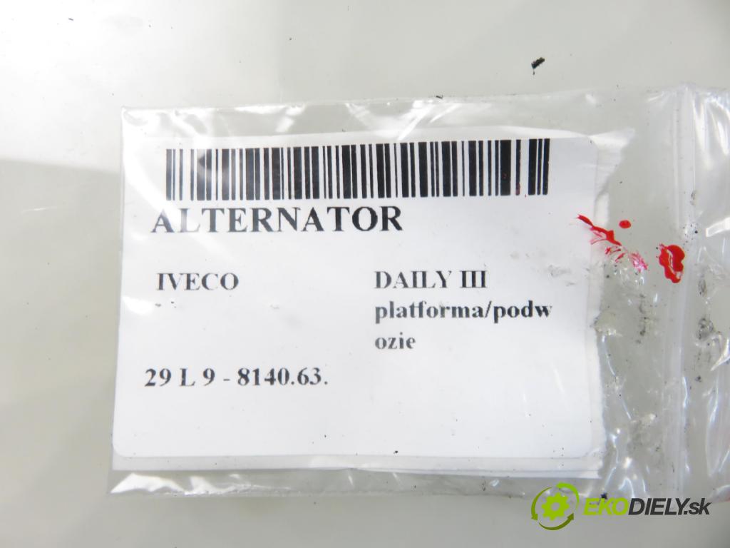 IVECO DAILY III platforma/podwozie KABINA/PLATFORMA 2000 62,00 29 L 9 - 8140.63. 2798,00 Alternátor 500317453 ; 024320001 (Alternátor)