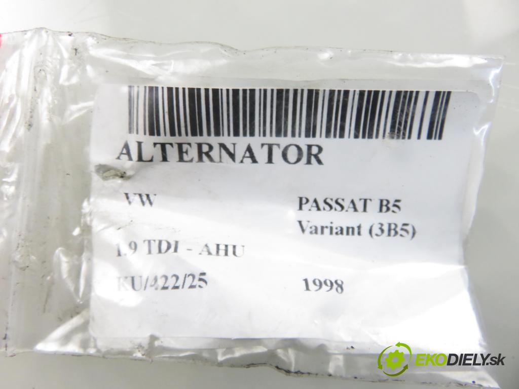 VW PASSAT B5 Variant (3B5) KOMBI 1998 66,00 1.9 TDI 90 - AHU 1896,00 Alternátor 028903028 ; 0123515003 (Alternátor)