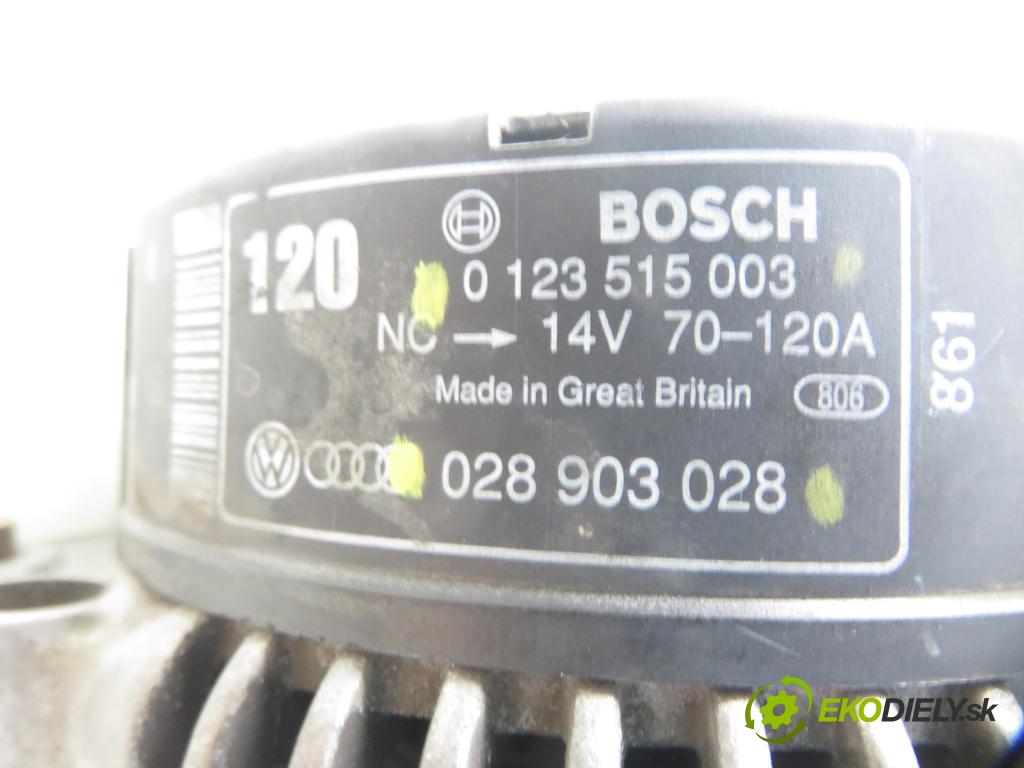 VW PASSAT B5 Variant (3B5) KOMBI 1998 66,00 1.9 TDI 90 - AHU 1896,00 Alternátor 028903028 ; 0123515003 (Alternátor)