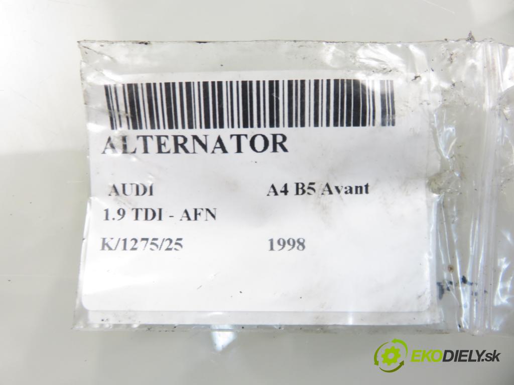 AUDI A4 Avant (8D5, B5) KOMBI 1998 81,00 1.9 TDI - AFN 1896,00 Alternátor 028903028 ; 0123515003 (Alternátor)