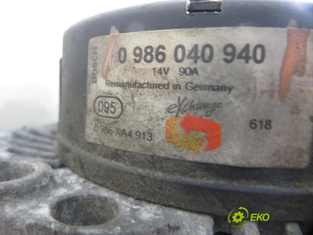 AUDI A3 (8L1) HB 1998 74,00 1.6 - AKL 1595,00 Alternátor 0986040940 (Alternátor)