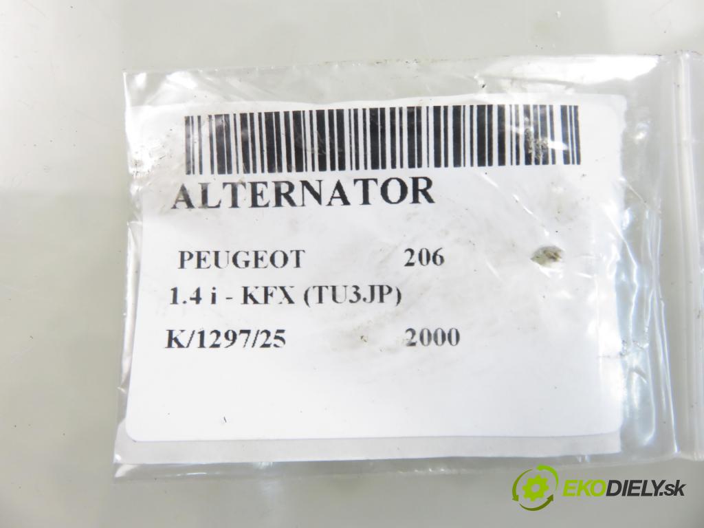 PEUGEOT 206 liftback (2A/C) HB 2000 55,00 1.4 i 75 -  KFX 1361,00 Alternátor 9623727180 (Alternátor)