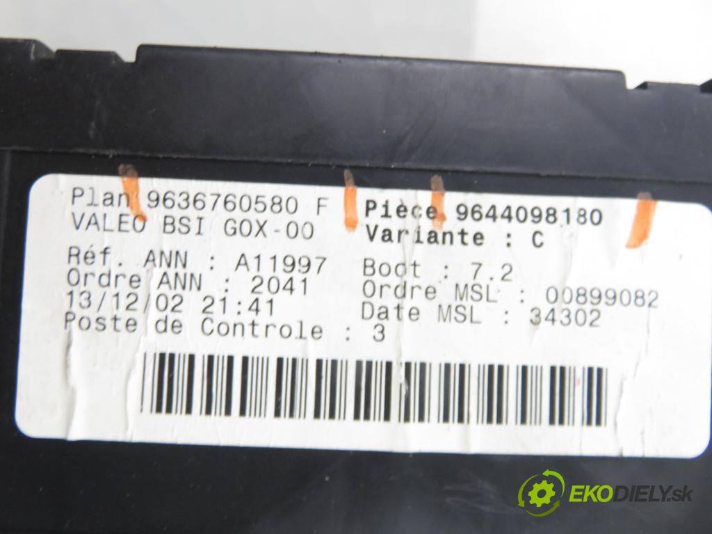 PEUGEOT 307 (3A/C) HB 2003 66,00 2.0 HDi 90 - RHY (DW10TD) 1997,00 MODUL BSI 9636760580F ; 9644098180