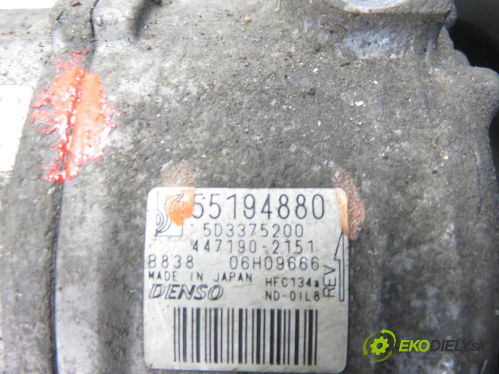 FIAT GRANDE PUNTO (199_) HB 2006 57,00 1.4 - 350 A1.000 1368,00 KOMPRESOR: klimatizácie 55194880 (Kompresor klimatizácie)