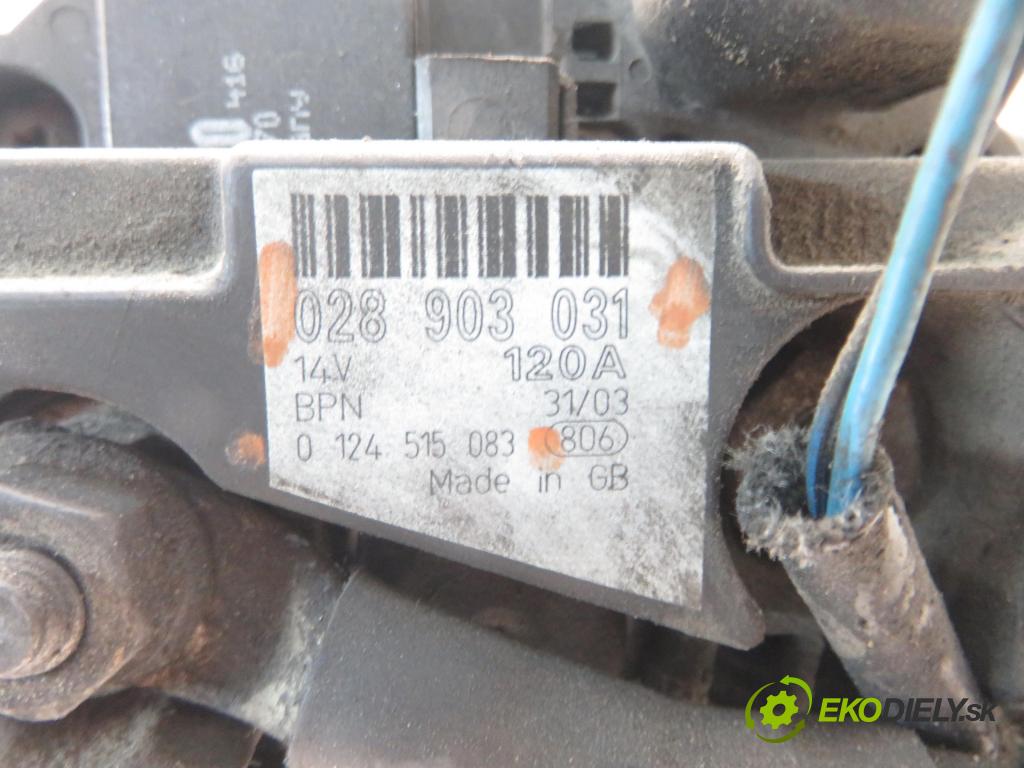 VW PASSAT B5.5 Variant (3B6) KOMBI 2003 96,00 1.9 TDI - AWX 1896,00 Alternátor 028903031 ; 0124515083 (Alternátor)