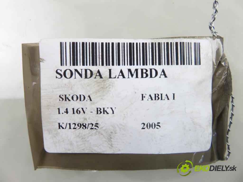 SKODA FABIA I (6Y2) HB 2005 55,00 1.4 16V - BKY 1390,00 sonda lambda 036906262T (Lambda sonda)