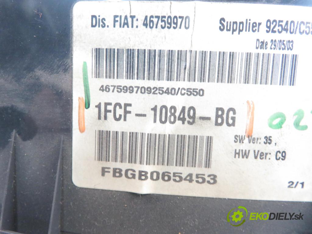 FIAT STILO (192_) HB 2003 59,00 1.9 JTD (192_XF1A) - 192 A3.000 1910,00 prístrojovka elektrický 1FCF10849BG