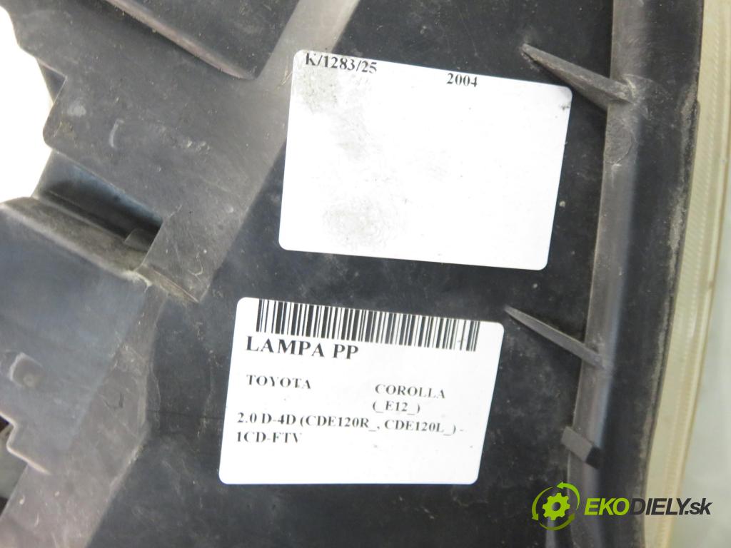 TOYOTA COROLLA (_E12_) HB 2004 66,00 2.0 D-4D 1995,00 Svetlo PP 8111002381