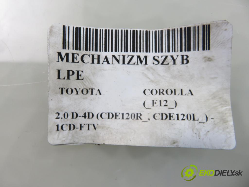TOYOTA COROLLA (_E12_) HB 2004 66,00 2.0 D-4D 1995,00 mechanismus oken 6982002130