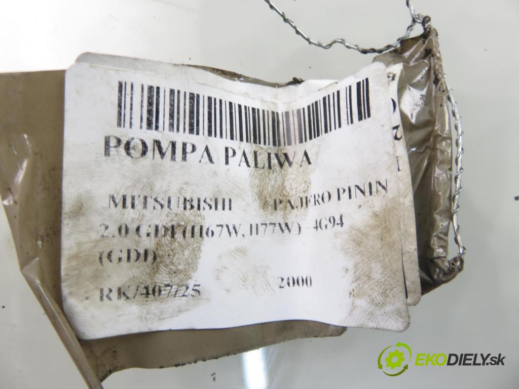 MITSUBISHI PAJERO PININ (H6_W, H7_W) SUV 2000 95,00 2.0 GDI 1999,00 pumpa paliva 1019616470 ; MR512041