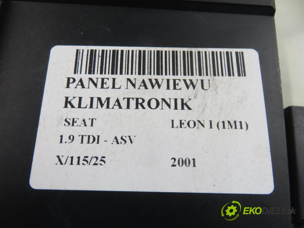 SEAT LEON (1M1) HB 2001 81,00 1.9 TDI 110 - ASV 1896,00 Panel topení KLIMATRONIK 1M0820043C
