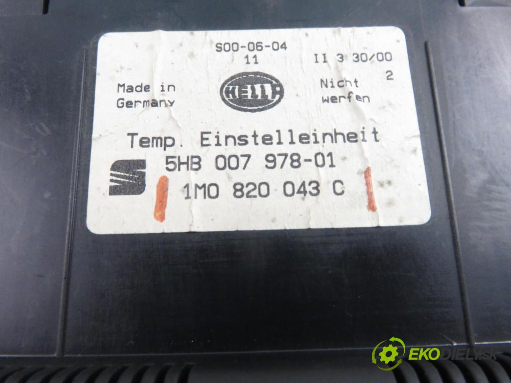 SEAT LEON (1M1) HB 2001 81,00 1.9 TDI 110 - ASV 1896,00 Panel topení KLIMATRONIK 1M0820043C
