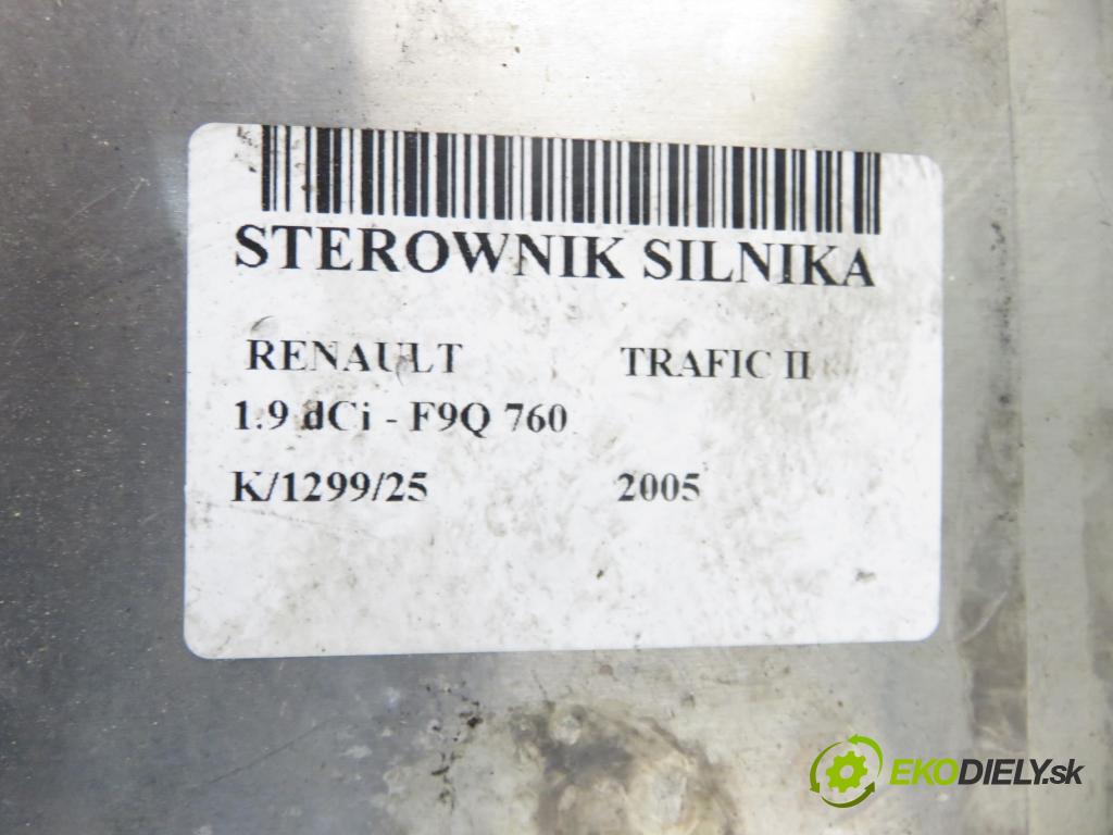 RENAULT TRAFIC II Skrzynia (FL) FURGON 2005 74,00 1.9 dCi - F9Q 760 1870,00 řídící jednotka motora 0281011529 ; HOM8200051608 ; 8200389519