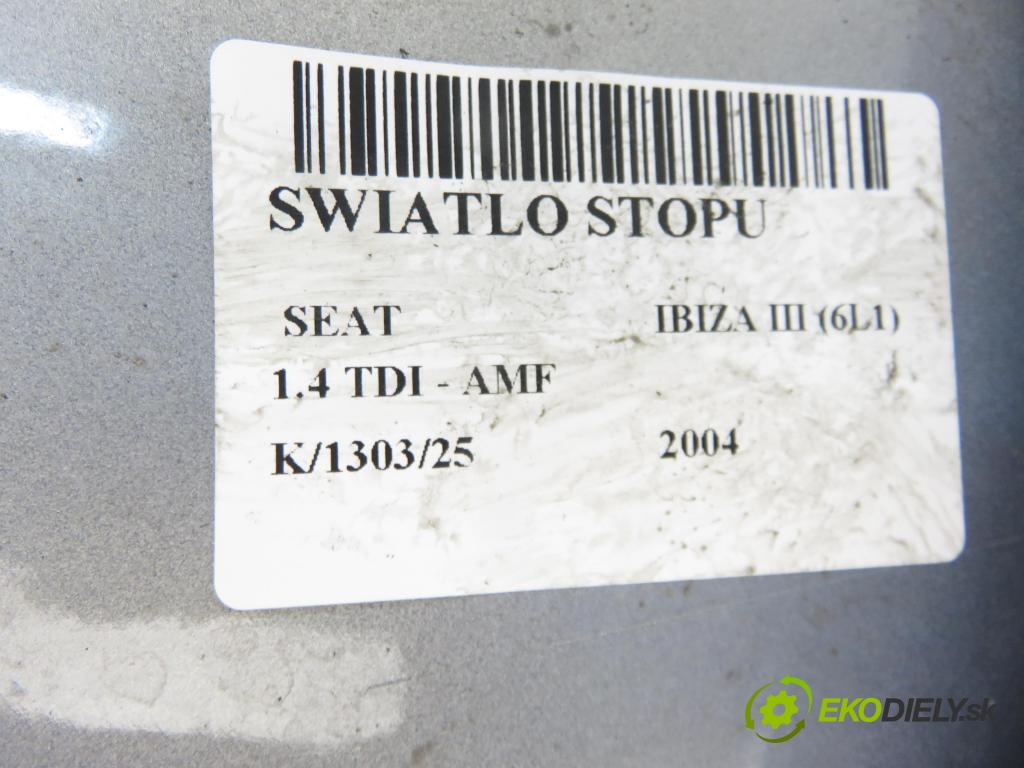 SEAT IBIZA III (6L1) HB 2004 55,00 1.4 TDI 75 - AMF 1422,00 SVĚTLO bŕzd 6L6827933D