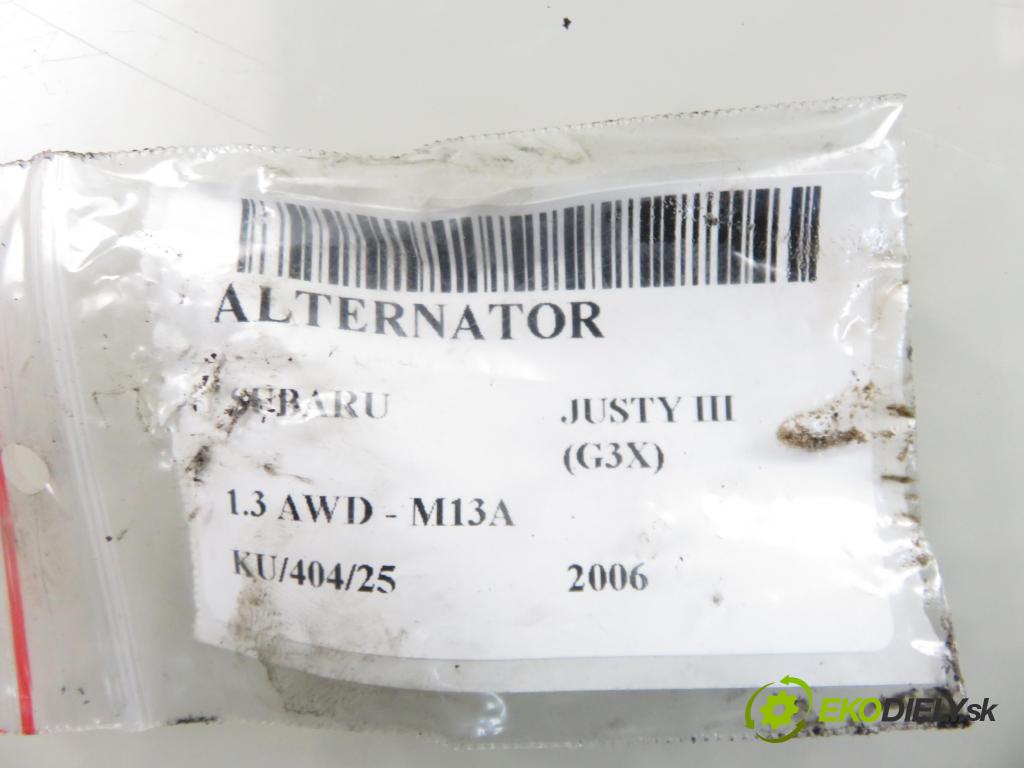 SUBARU JUSTY III (G3X) HB 2006 69,00 1.3 AWD 94 - M13A 1328,00 Alternátor  (Alternátor)